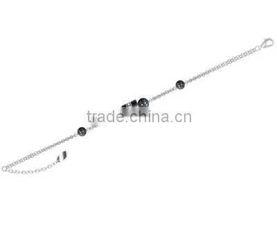 alibaba express fashion jewelry Black ceramic beads stainless steel women's earring