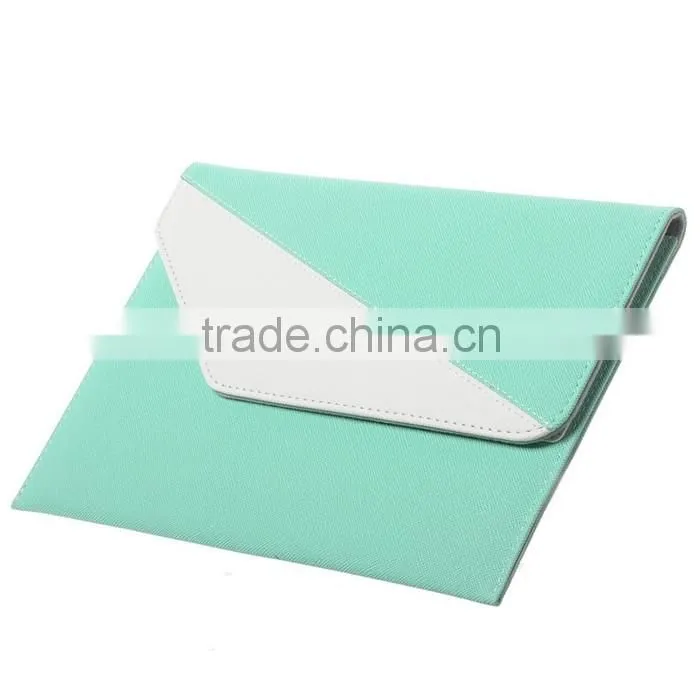 2-Tone PU Leather Envelope Sleeve Pouch for Tablet with Card Holders