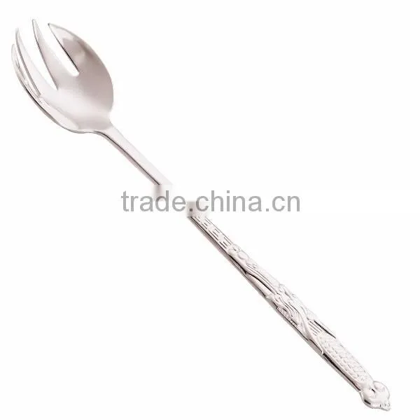 Solid sterling silver fork meat fork serving fork service fork serve fork Mirror Finish serveware for holiday dinner