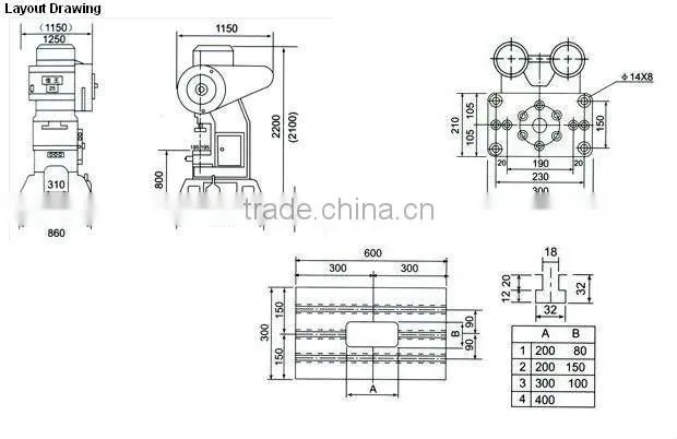 Hot sale hydraulic punching machine