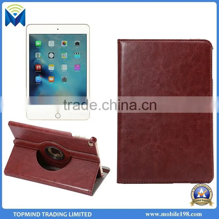 Hot selling 360 degree rotatable stand case for ipad mini 4 tablet case