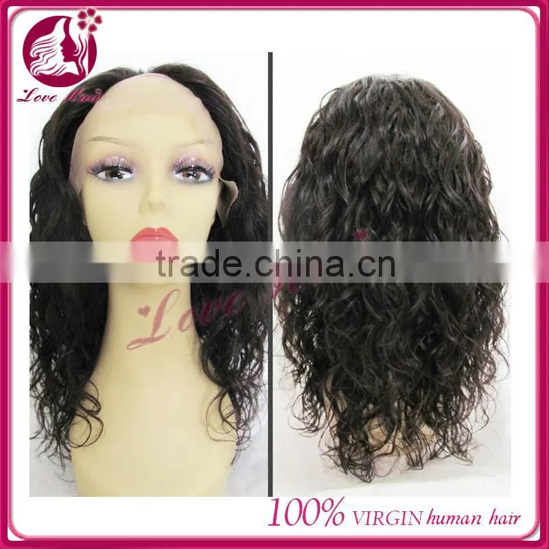 Women prefer Unprocessed brazilian full lace wig 100% human brazilian U part lace wigs