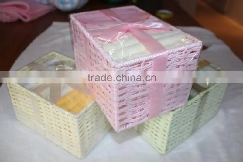 Plain Dyed 100 cotton terry towel ,gift towel set with packing
