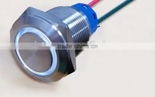 2014 New hot sale 19mm metal Push button switch with LED manufacture China
