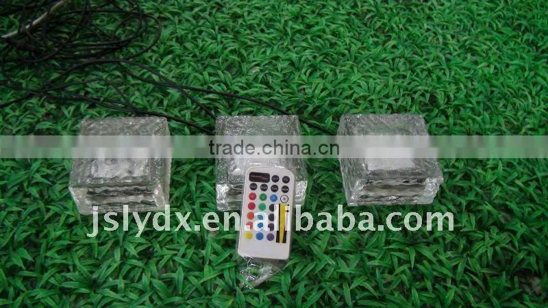 LED RGB Glass Brick Light LED Street Light With Remote-controller (RGB Color Changing)