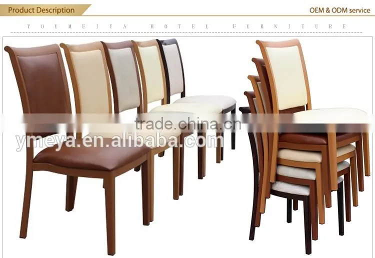 New style hotel furniture stackable imitation wood banquet chair