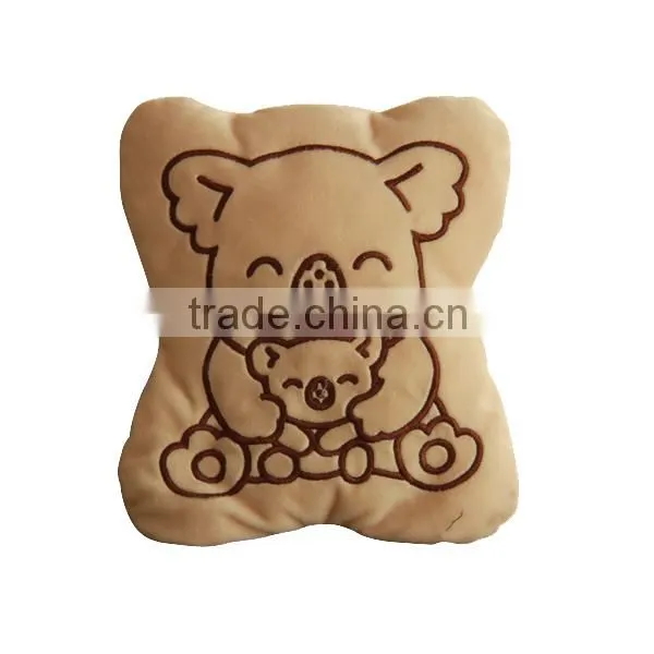 Very lovely plush animal embroidered pillow