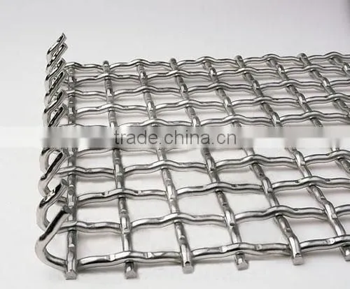 Heavy duty crimped wire mesh