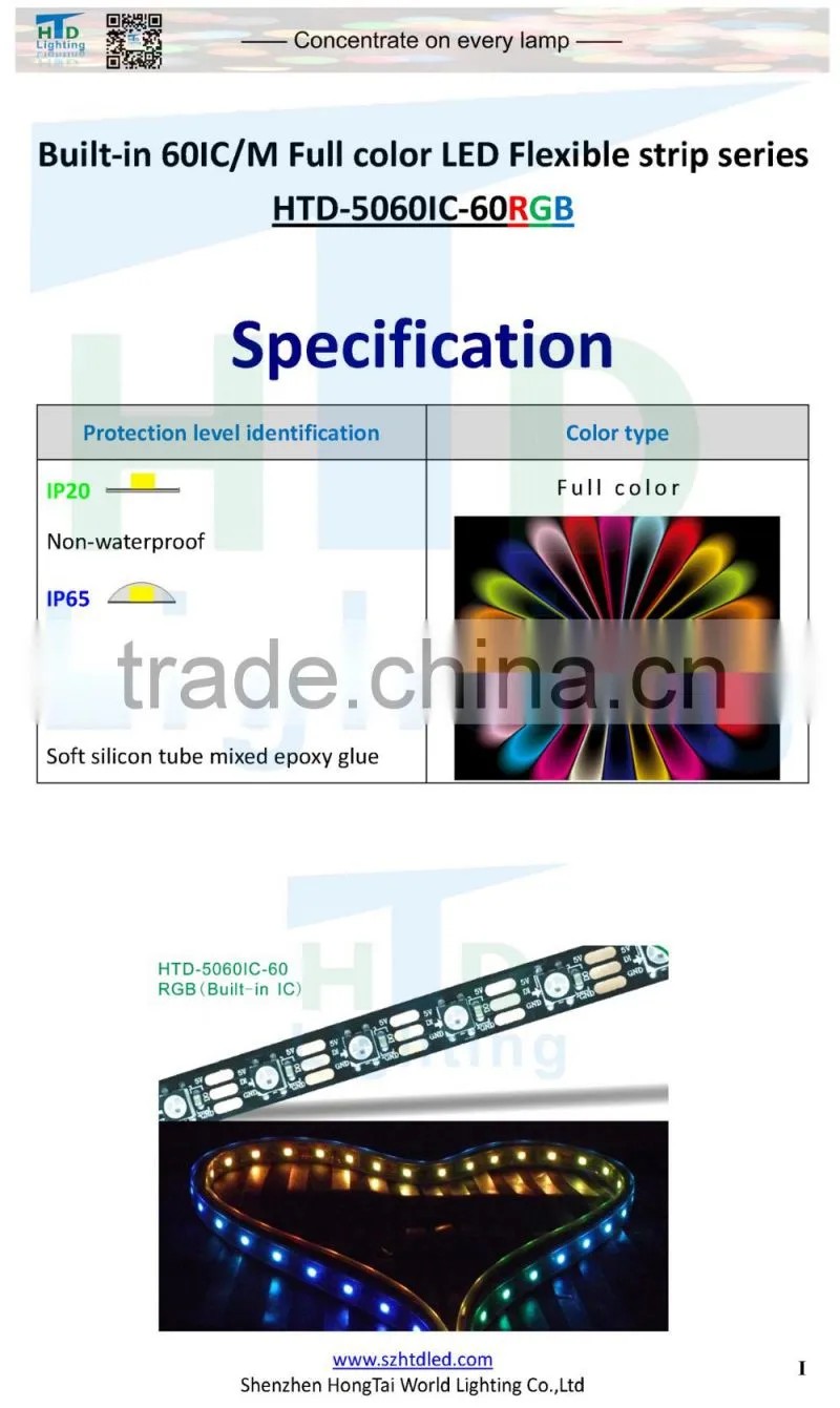 5050 rgb dream color 1903 ic led strip light