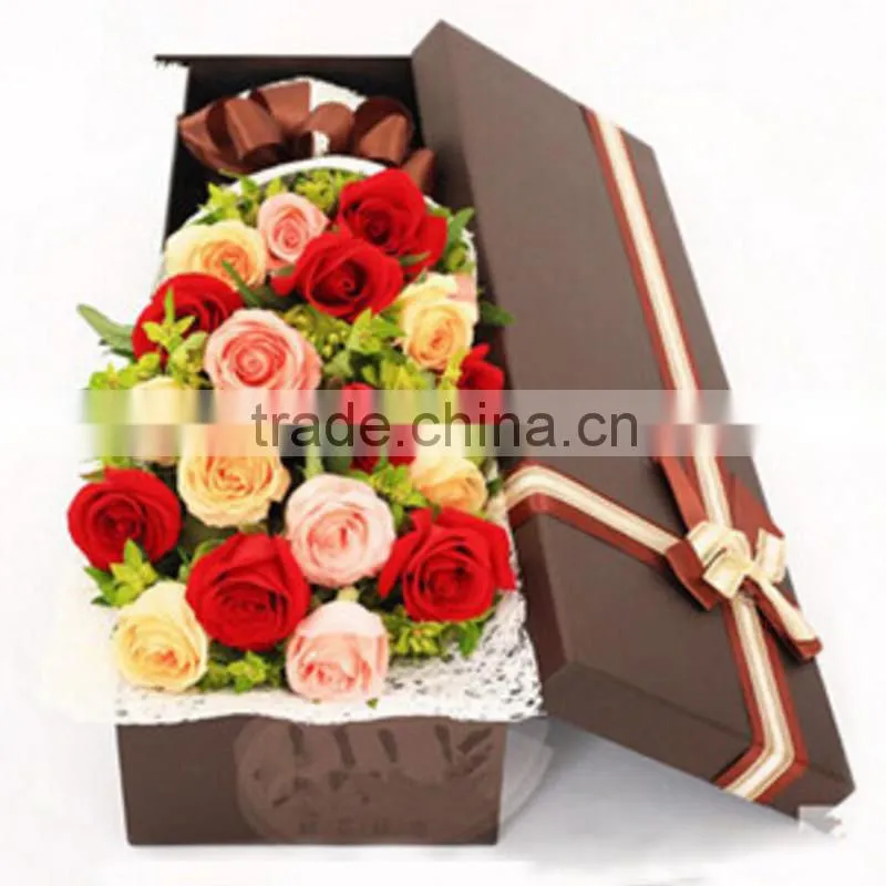 Large long cardboard box for flower packaging