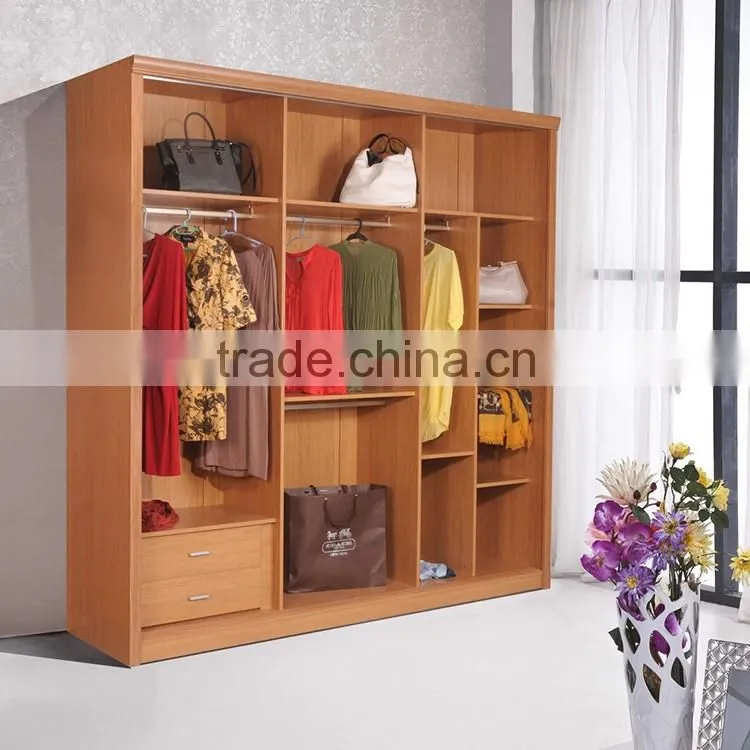 Environmental E1 18mm MDF wood sliding wardrobe door mechanism for bedroom