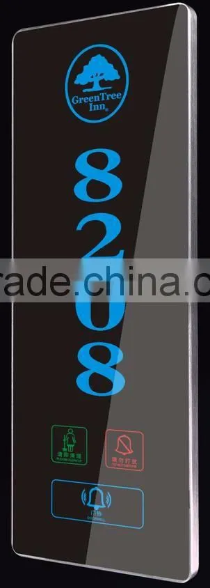 Hotel electronic doorplate with touch screen house door plate