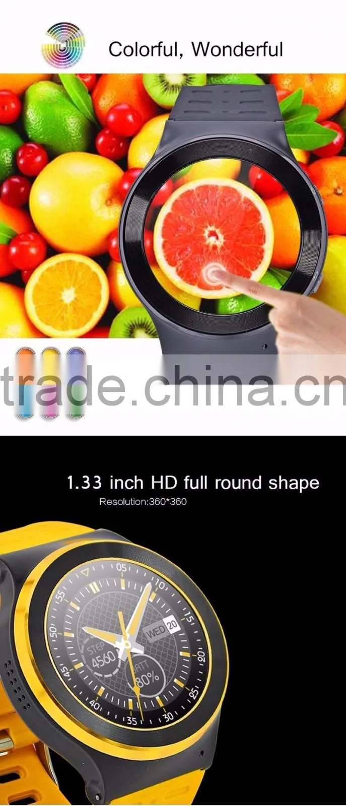 Quad Core 3G smart watch S99 Bluetooth Smart Watch 8G Wrist Phone With BT 4.0 GPS WIFI Andriod V5.1 GPS