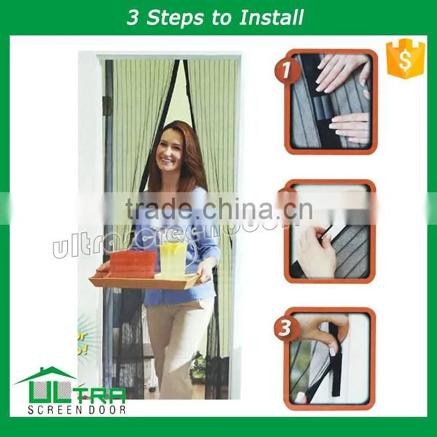 Magnetic Magic Screen Mesh Door Curtain Great for Daily Life and Travel