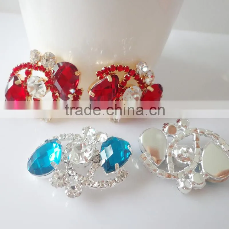 Hot!!! Colorful Rhinestone Button with 888Crystal for Wedding Dress Decoration