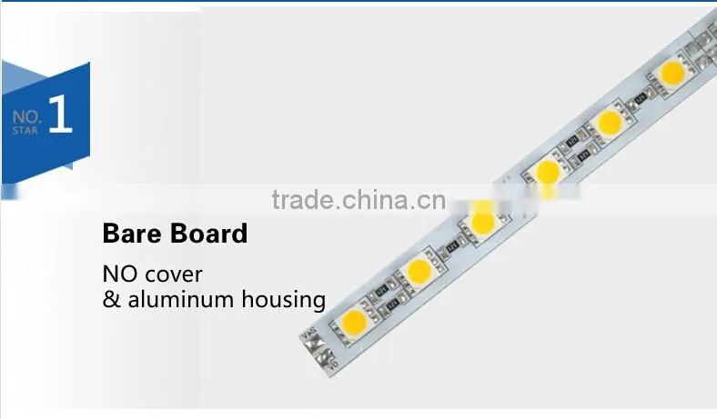 DC12V 14.4W/M cabinet series Aluminum LED lichtleisten rigid strip light with clear cover White color