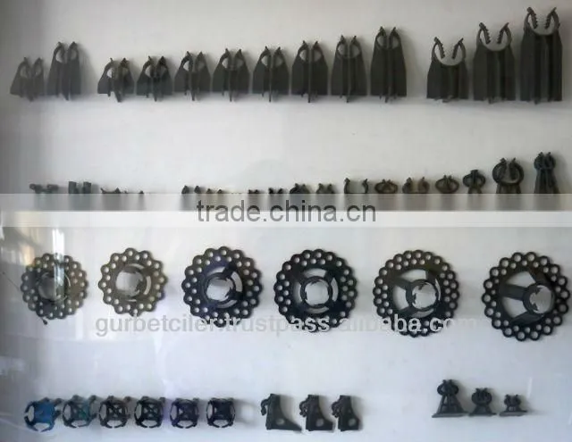 Plastic bar chairs and spacers for slab mesh