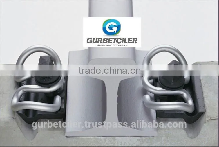 Nylon plastic dowel for screw spike, railway accessories made in Turkey