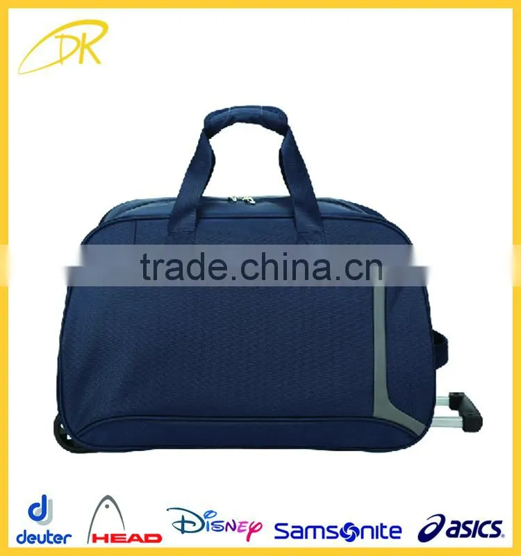 China factory wholesale nylon best travel bags with trolley sleeve