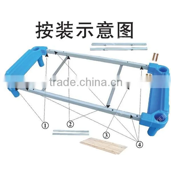 Wholesale Foldable high quality cheap price plastic bed for kids in kindergarten