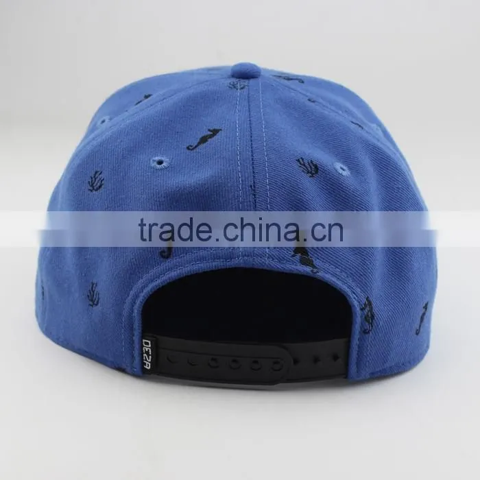 100% Acrylic Material and Striped Style 5 Panel Snapback Cap
