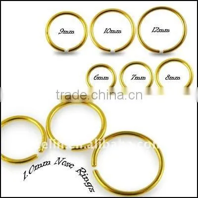 316L plated body jewelry nose ring segment jewelry