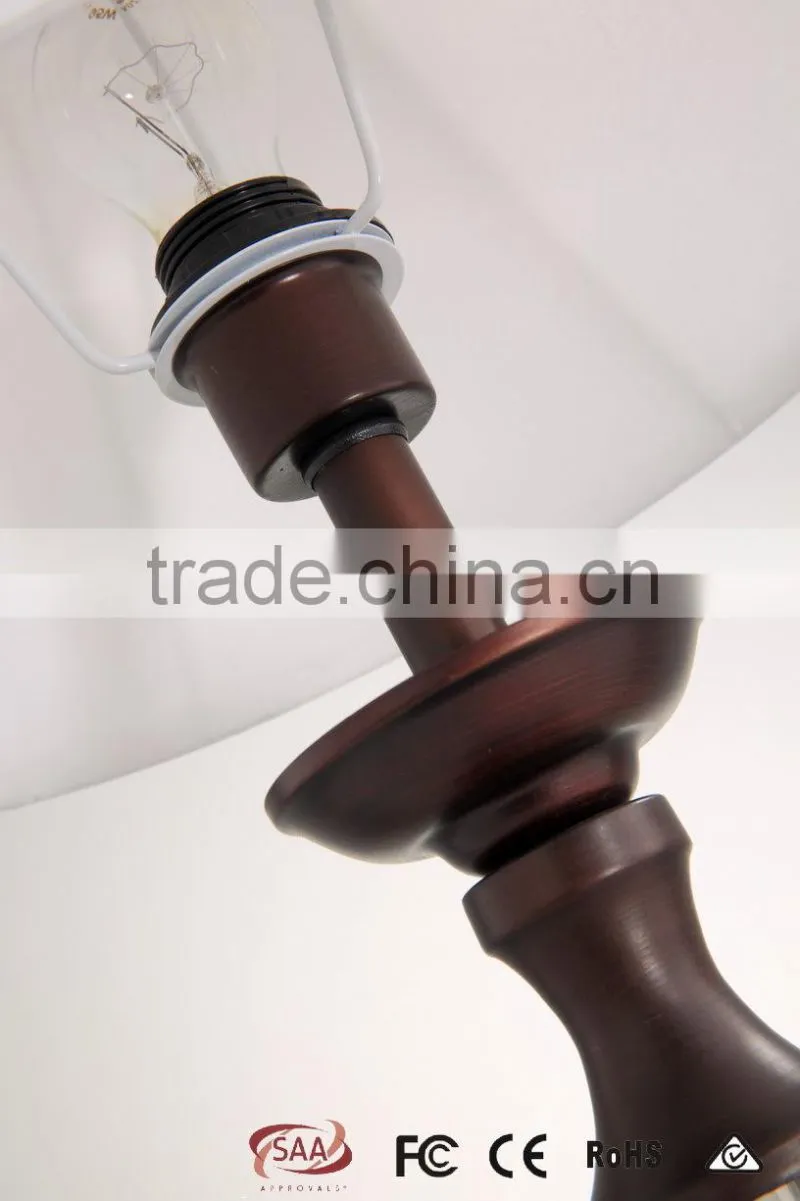 Manufacturer's Premium Table Lamp Retro Fabric Lamp Shade Desk Lamp