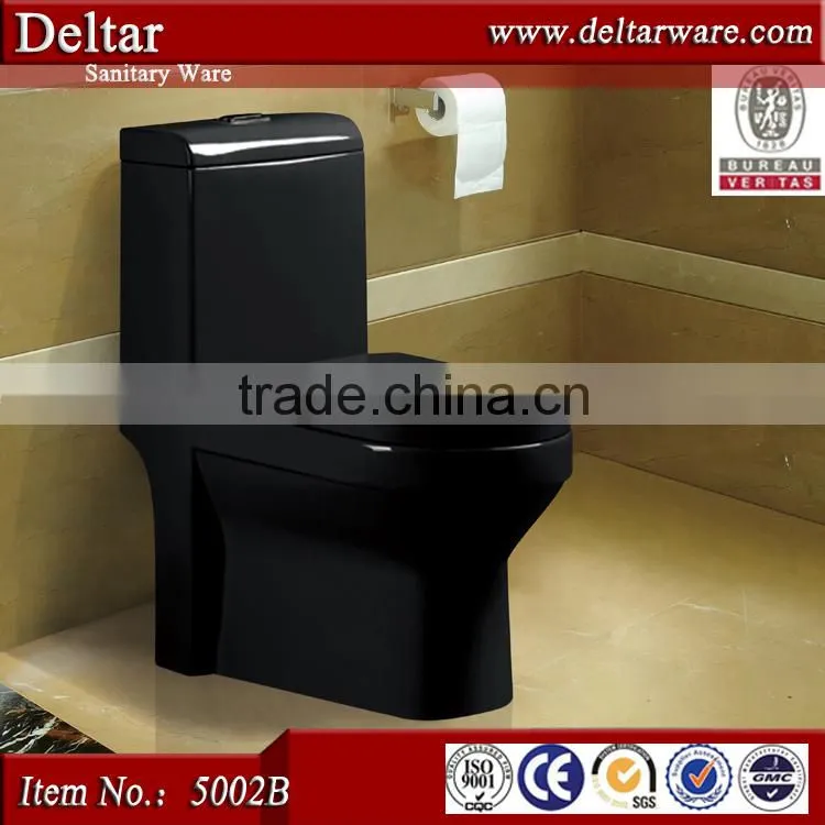black color ceramic siphonic toilet, Malaysia siphonic toilet