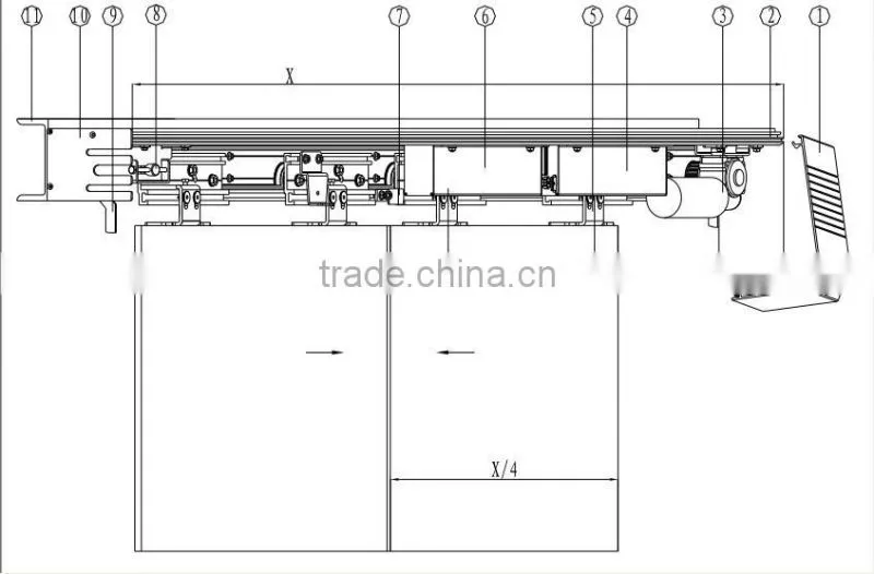 Factory price fancy auto sliding door for office