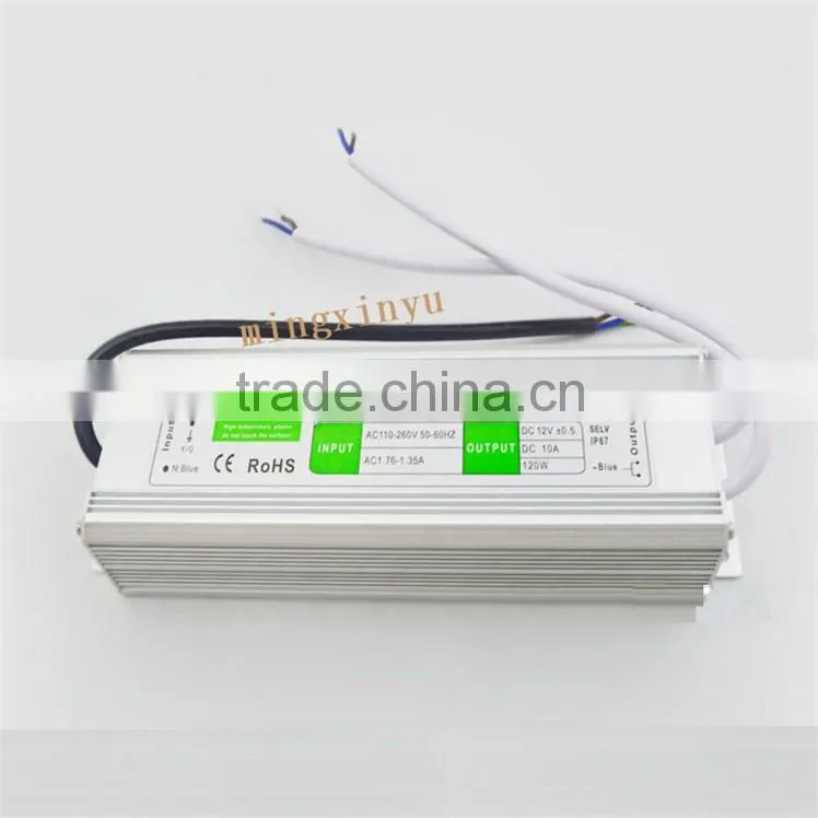 12V 10A 120w Waterproof Led Driver IP67 CE,ROHS Constant Voltage LED Power Supply