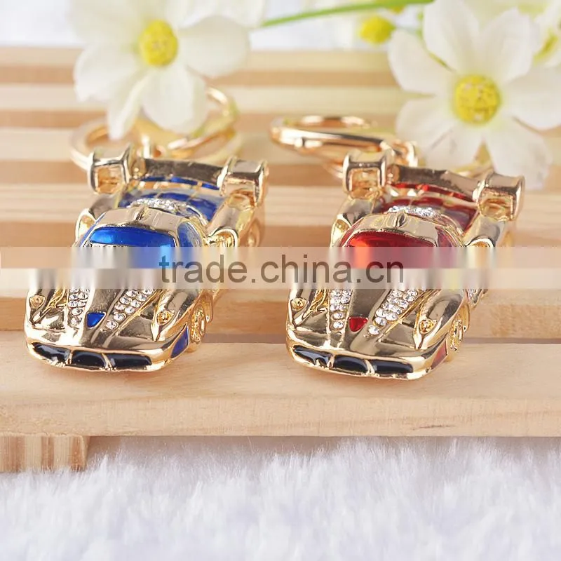 Colorful Crystal Rhinestone Accessories 3D APPLE shape key chains and key rings