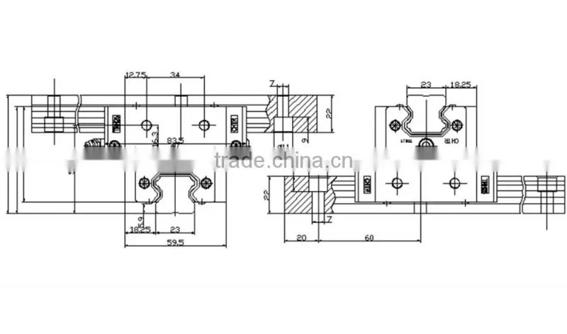 New Arriving! CHTR Cross Type Linear Guide Size 20