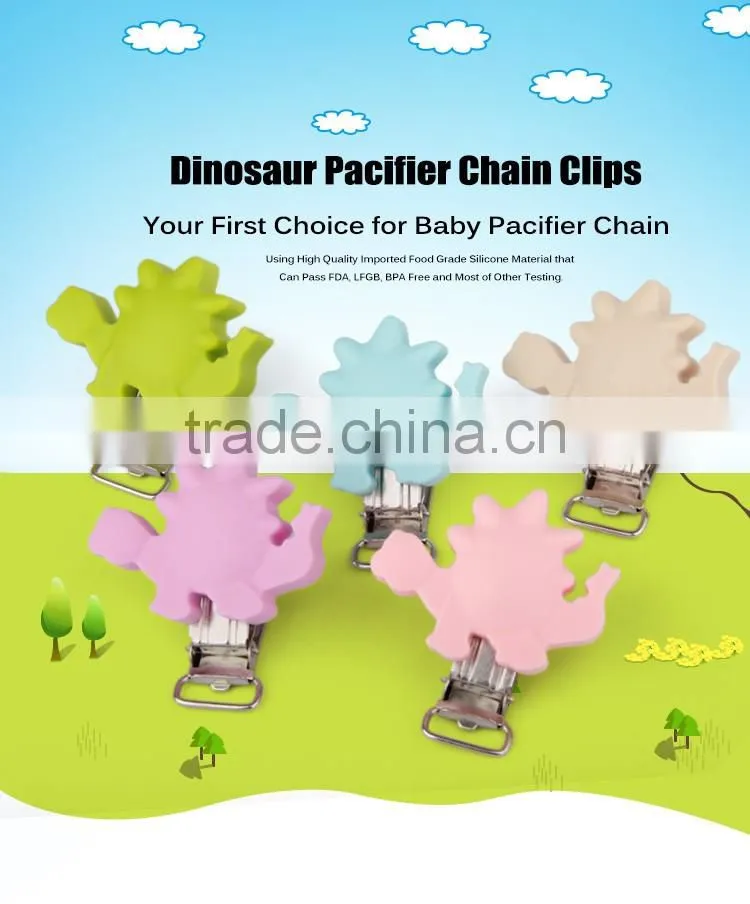 New Arrived Wood And Metal Pacifier Clip Baby Paicifer Holder Clip