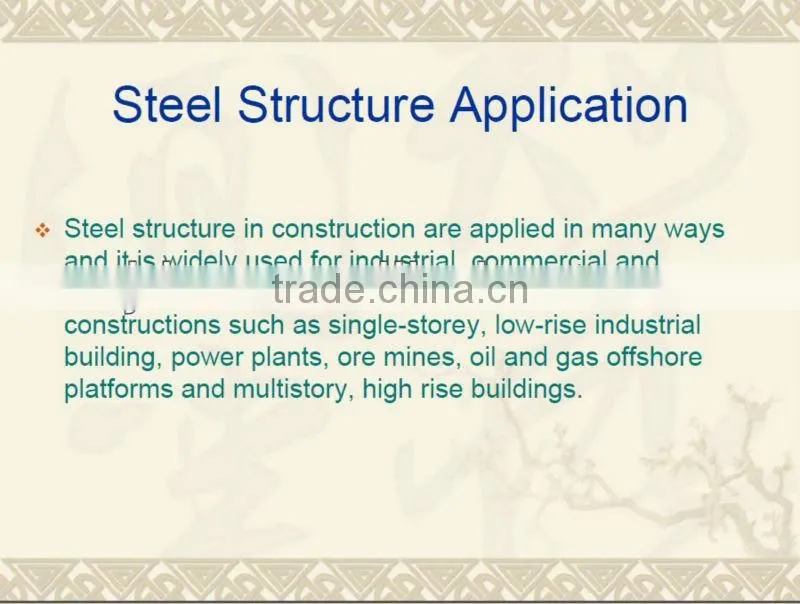 High quality steel structure sheld