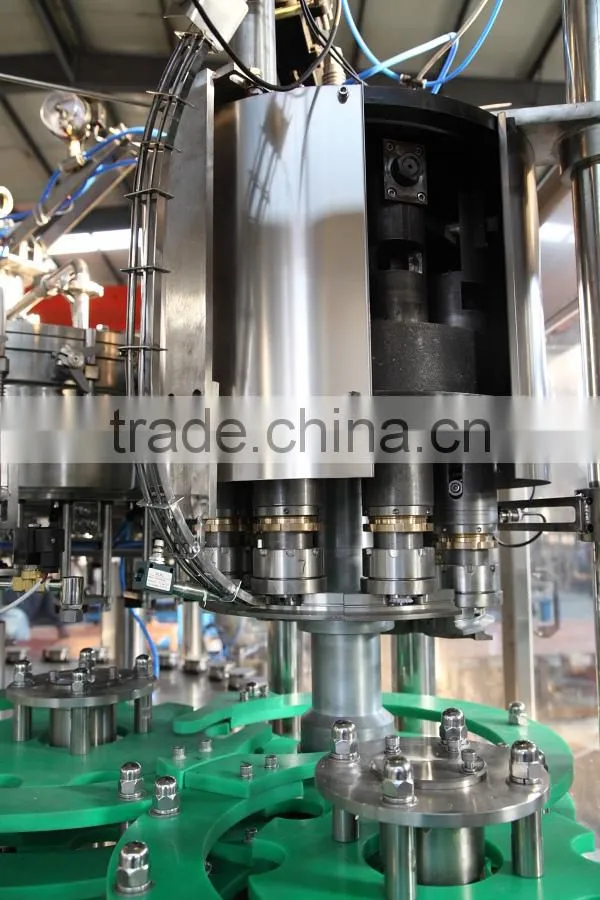 Full automatic soft beverage glass bottling filling and sealing machines