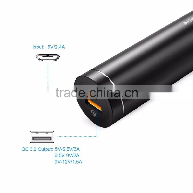 High Capacity AUKEY 5000mAh Quick Charge 3.0 Power Bank
