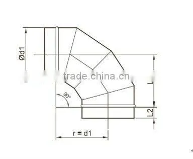 Stainless steel 90 degree elbow for construction
