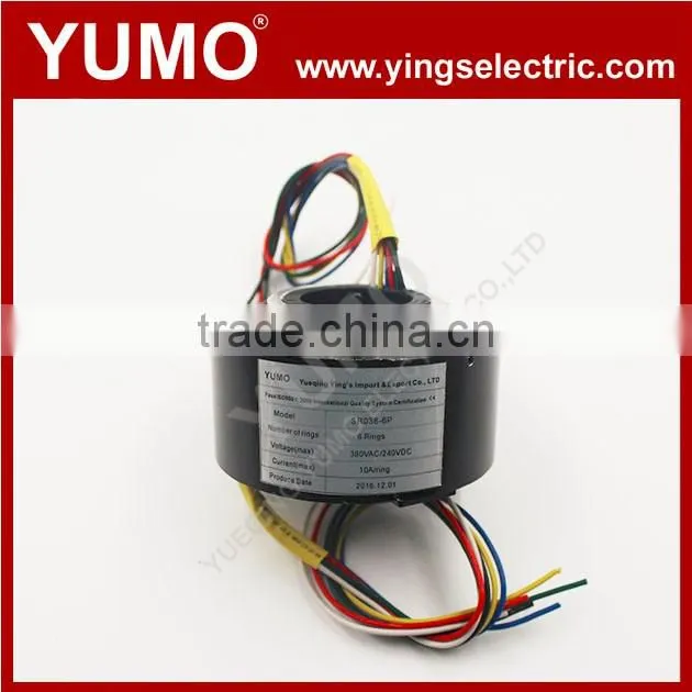 SR038-6P Through bore slip ring bore size 38mm 6rings slip ring