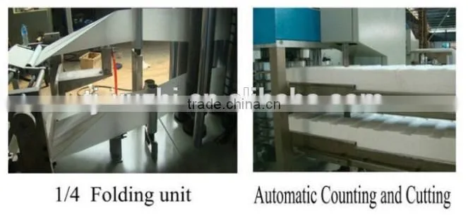 Two color napkin making machine paper production machinery