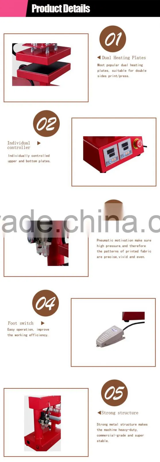 Hot Double Heating Plate heat transfer sticker printing rosin press machine