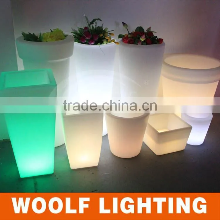 hotel plastic led flower pots cheap
