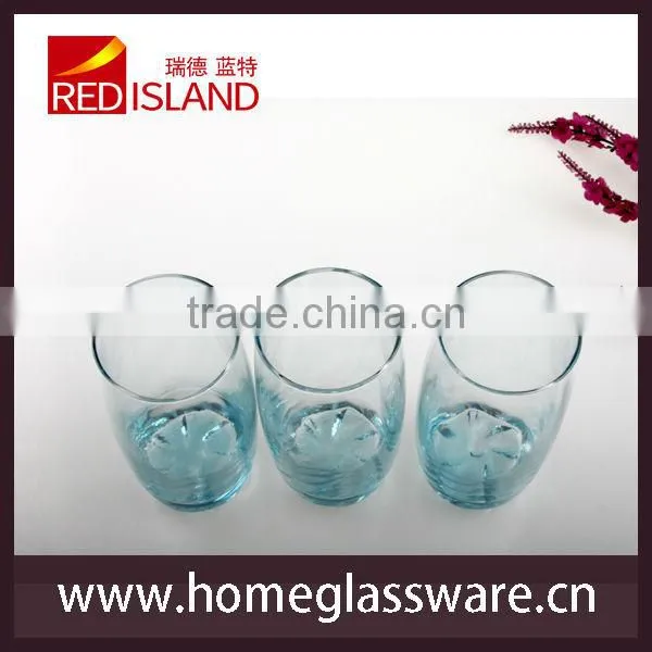 wholesale 370ml coloured drinking glass cup / tumbler glass