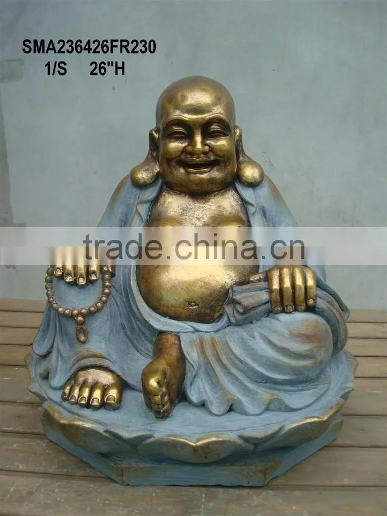 Concrete sitting budda statues