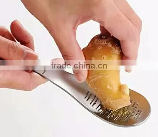 cy290 Spoon Shape Lime Lemon Zester Cheese Grater Wasabi Ginger Stainless Garlic Press Cozinha Grinding Tools Accessory