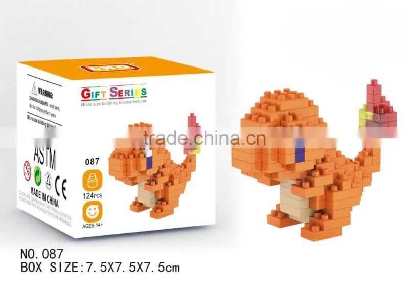 New DIY mini pokemon blocks, building blocks for adult