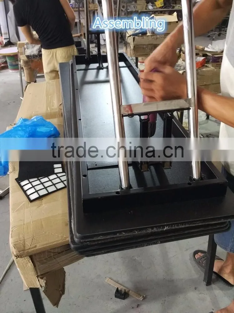 New Style Comercial Banquet Rectangular Training Tables with Folding Legs and metal mask