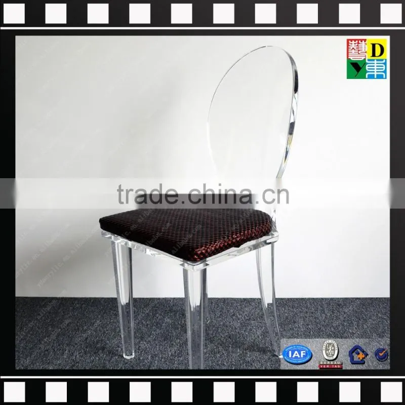 Clear acrylic modern pedicure chair cheap acrylic dining chair crystal PMMA wedding chair from china manufacturer