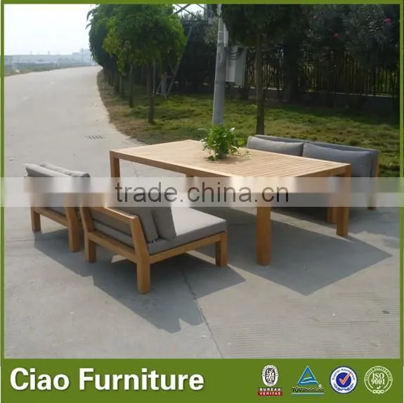 Patio sofa teak wood sofa set outdoor furniture