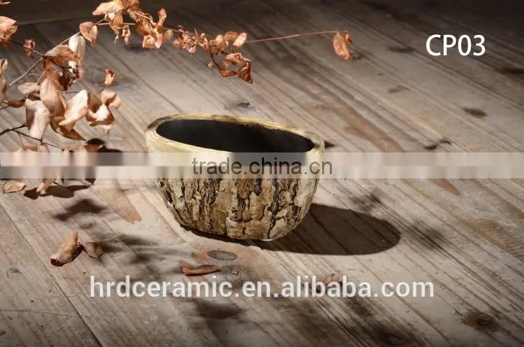 Hot sale novelty / unique cement indoor plant pot