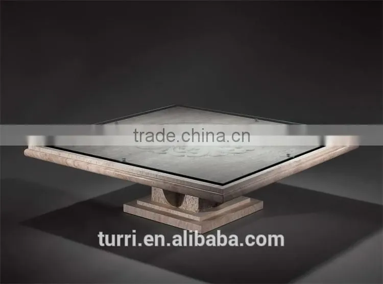 best quality hand carved marble with glass square coffee table